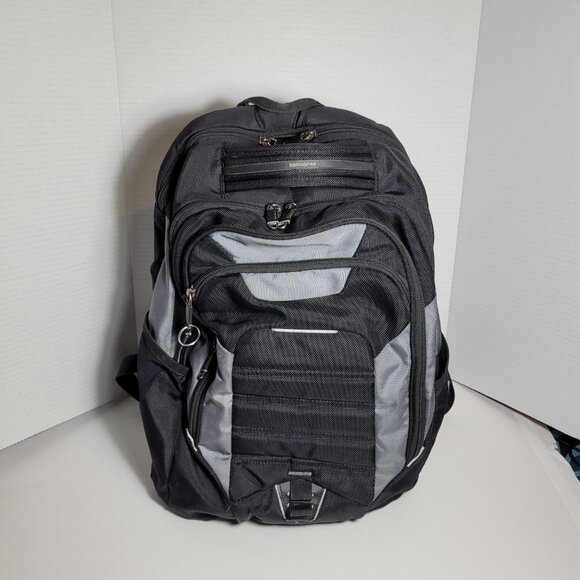 Samsonite UBX Commuter Business Laptop Backpack Black Gray 18" - Picture 2 of 14